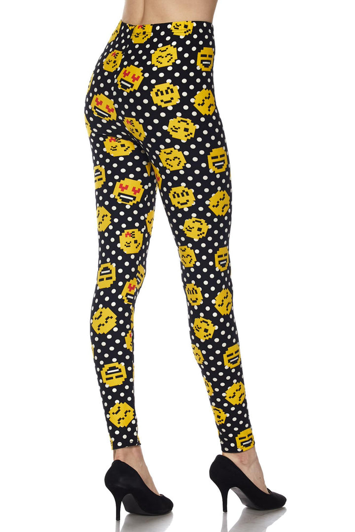 Buttery Smooth Retro Pixel Arcade Emoji Leggings