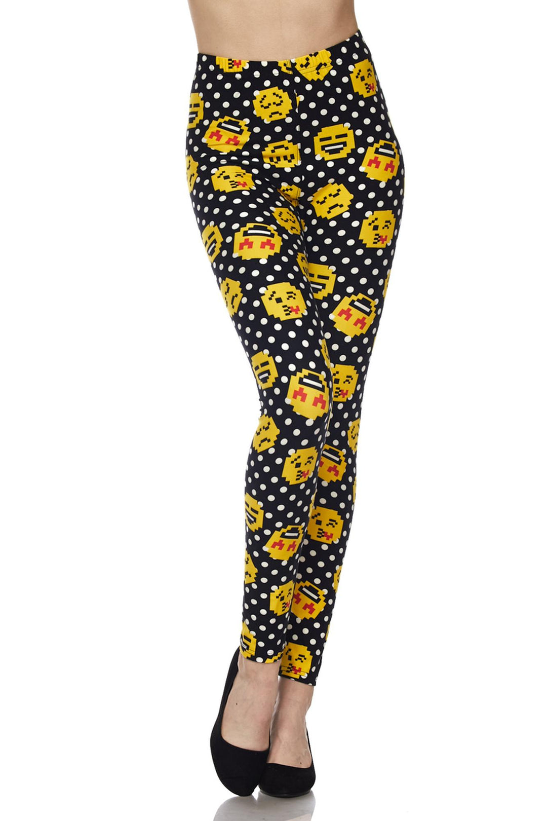 Buttery Smooth Retro Pixel Arcade Emoji Leggings
