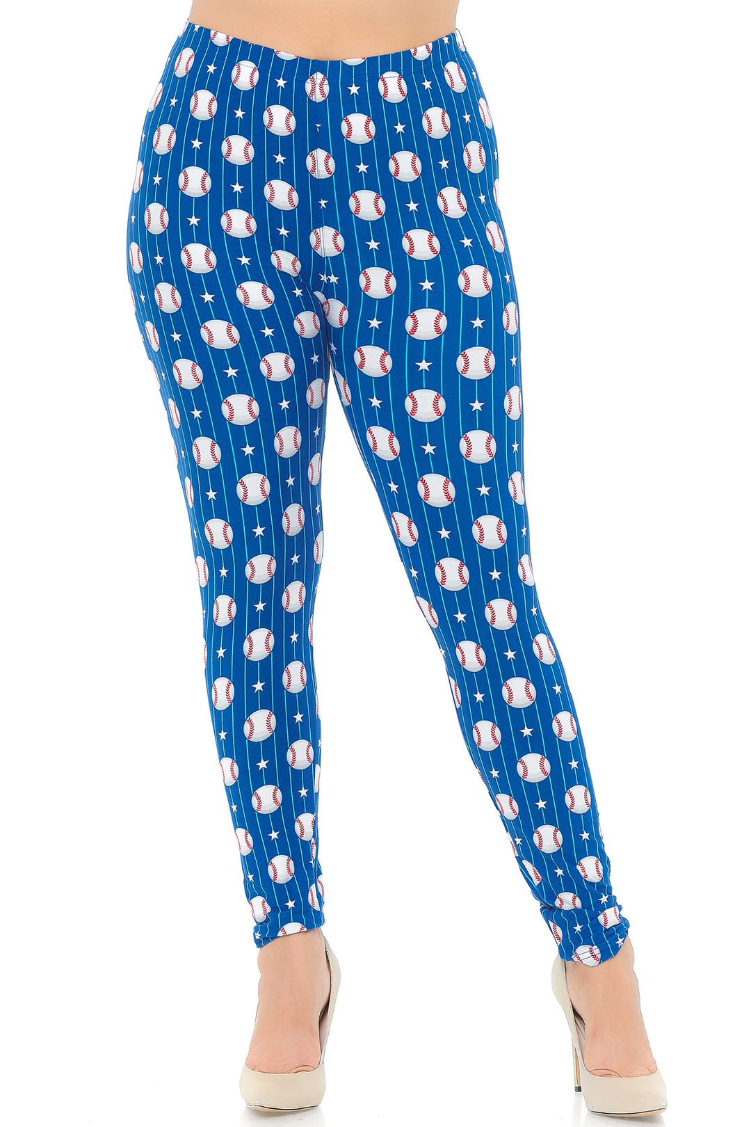 Buttery Smooth Love of Baseball Plus Size Leggings