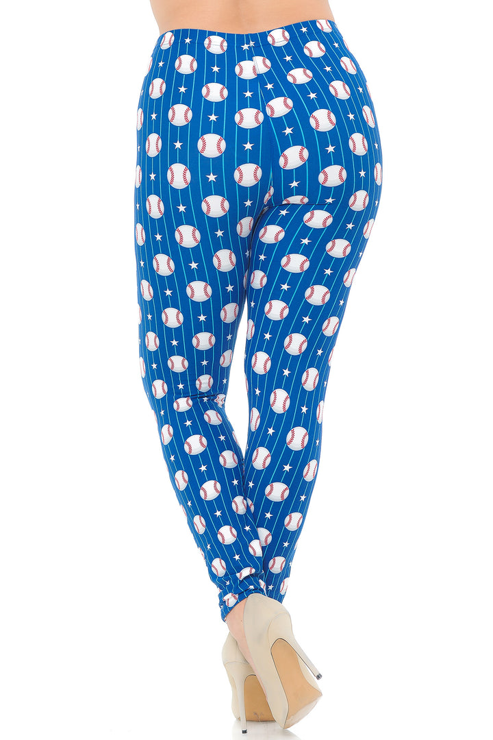 Buttery Smooth Love of Baseball Plus Size Leggings