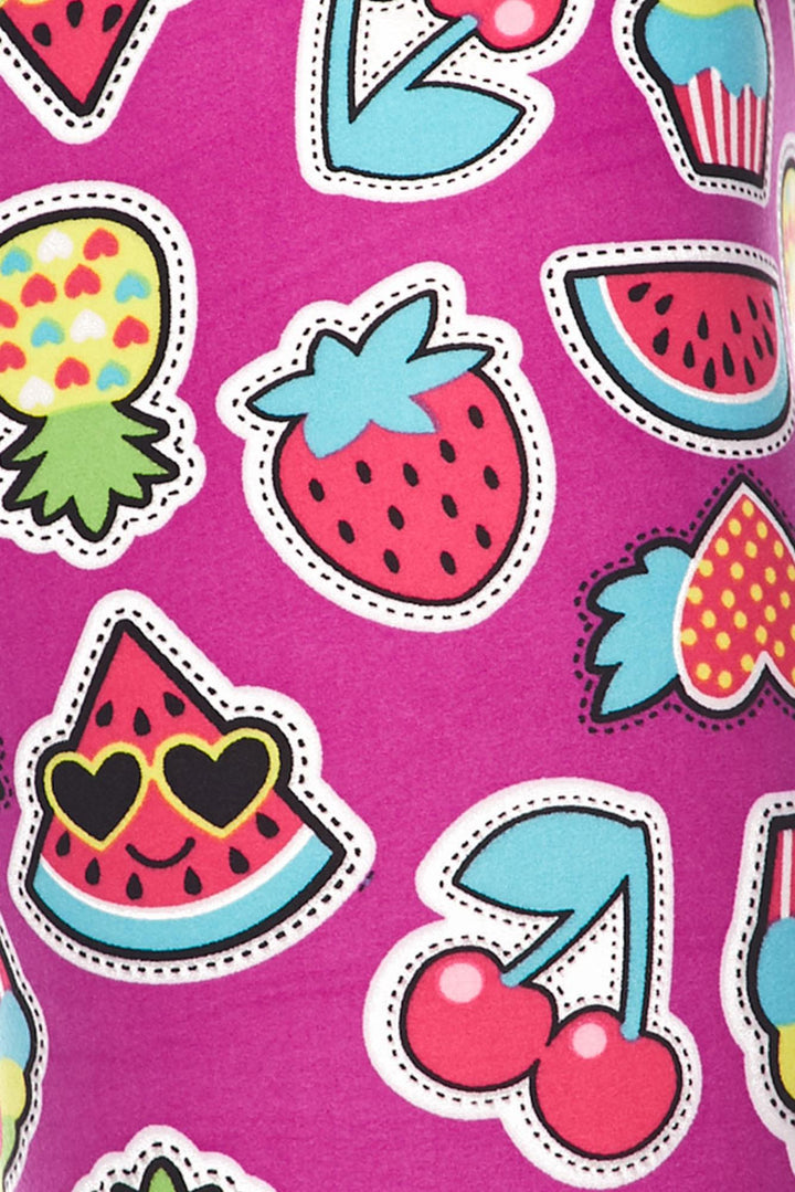Buttery Smooth  Cartoon Fruit Leggings