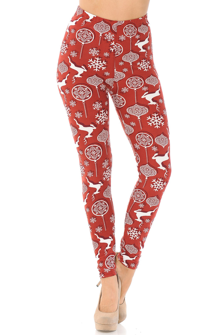 Buttery Smooth Jumping Reindeer Leggings