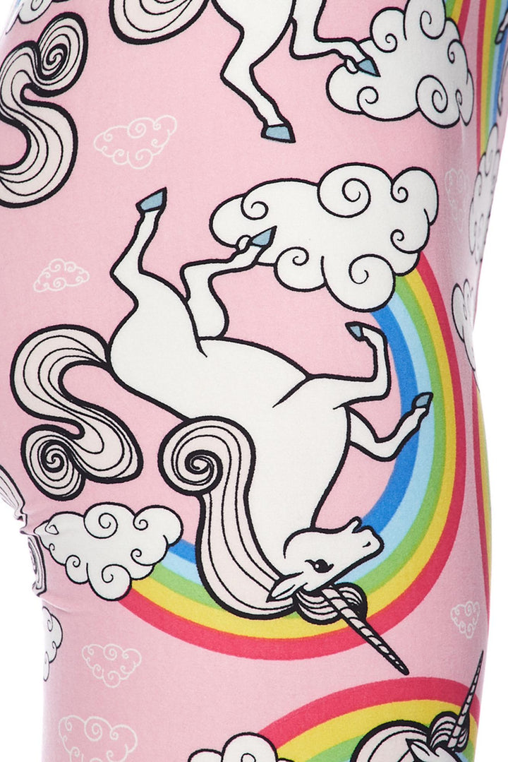 Buttery Smooth Pink Rainbow Unicorn Leggings