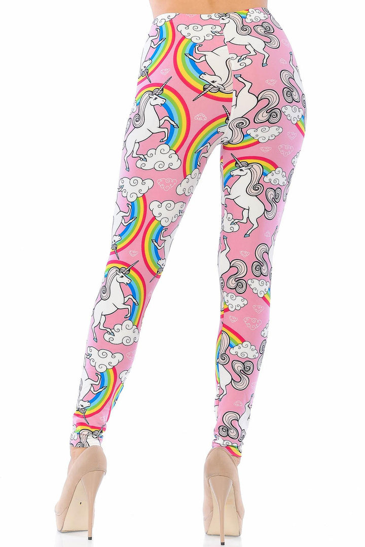 Buttery Smooth Pink Rainbow Unicorn Leggings