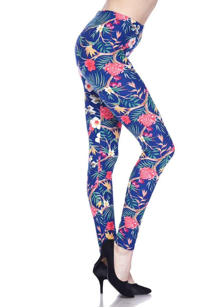 Buttery Smooth Elegant Flowing Floral Leggings