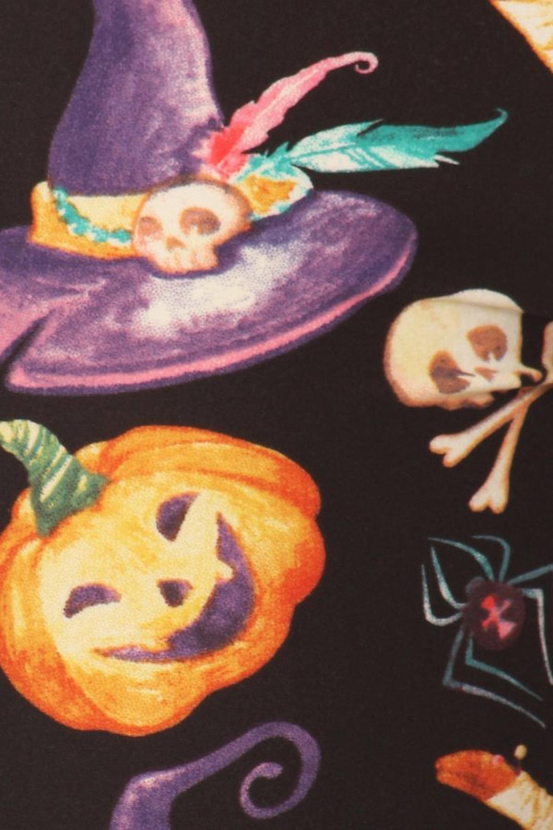 Buttery Smooth Pumpkins Witch's Watercolor Halloween Leggings