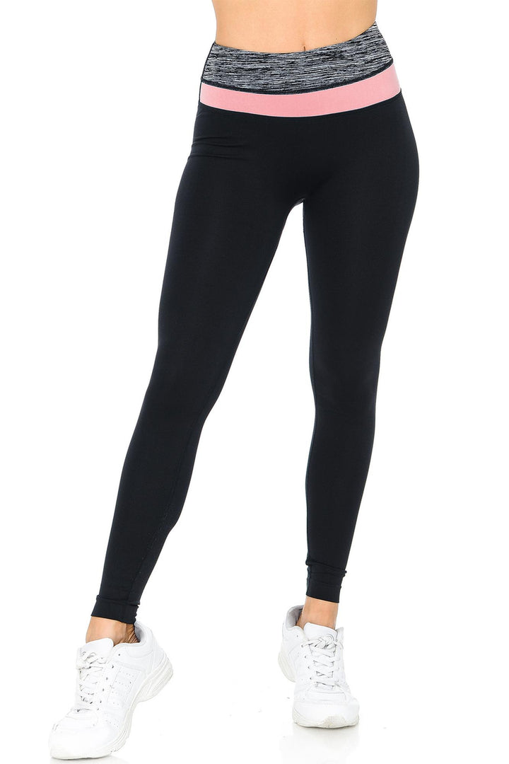 Pastel Band Sport Ready Workout Leggings
