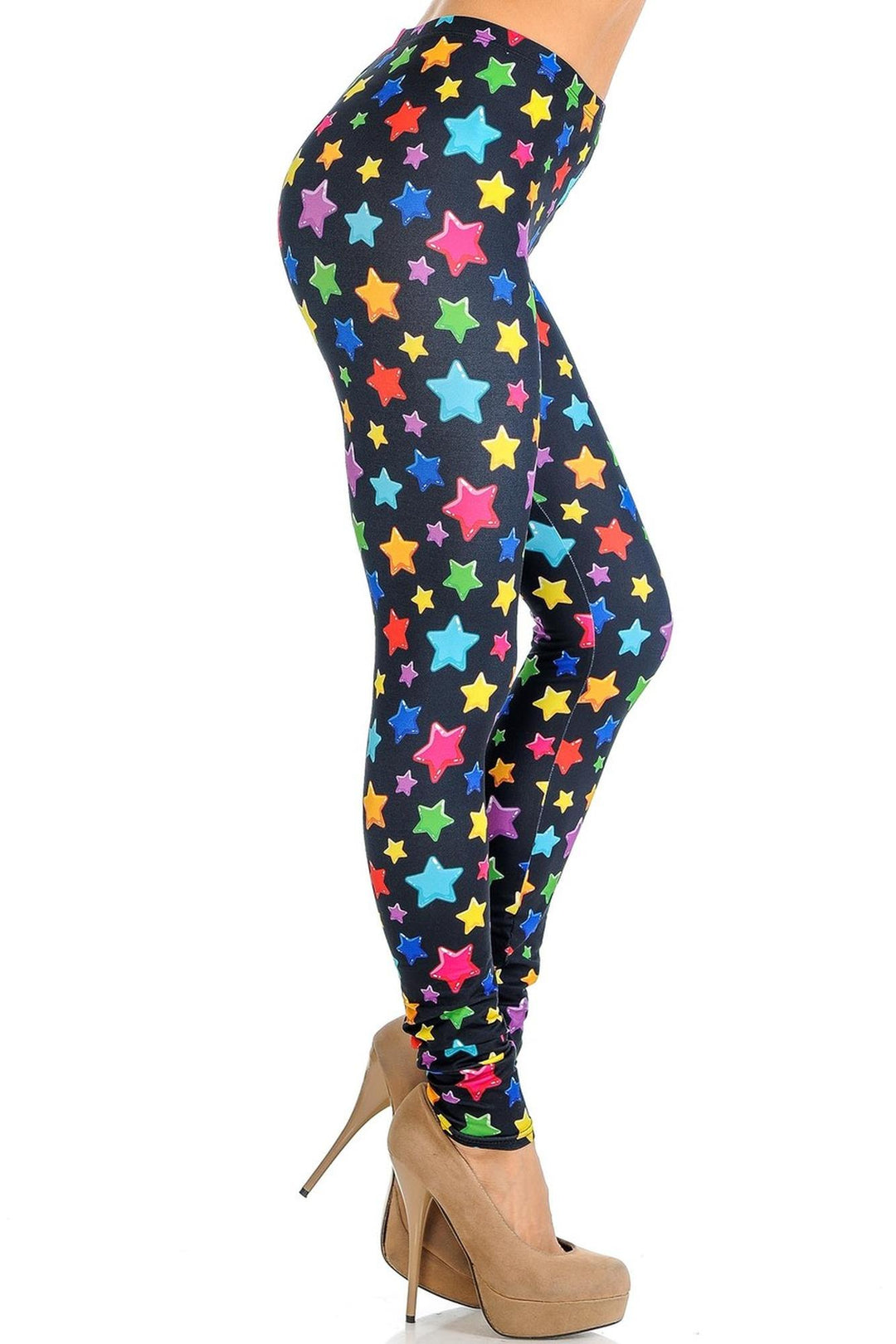 Creamy Soft Colorful Cartoon Stars Leggings - Signature Collection