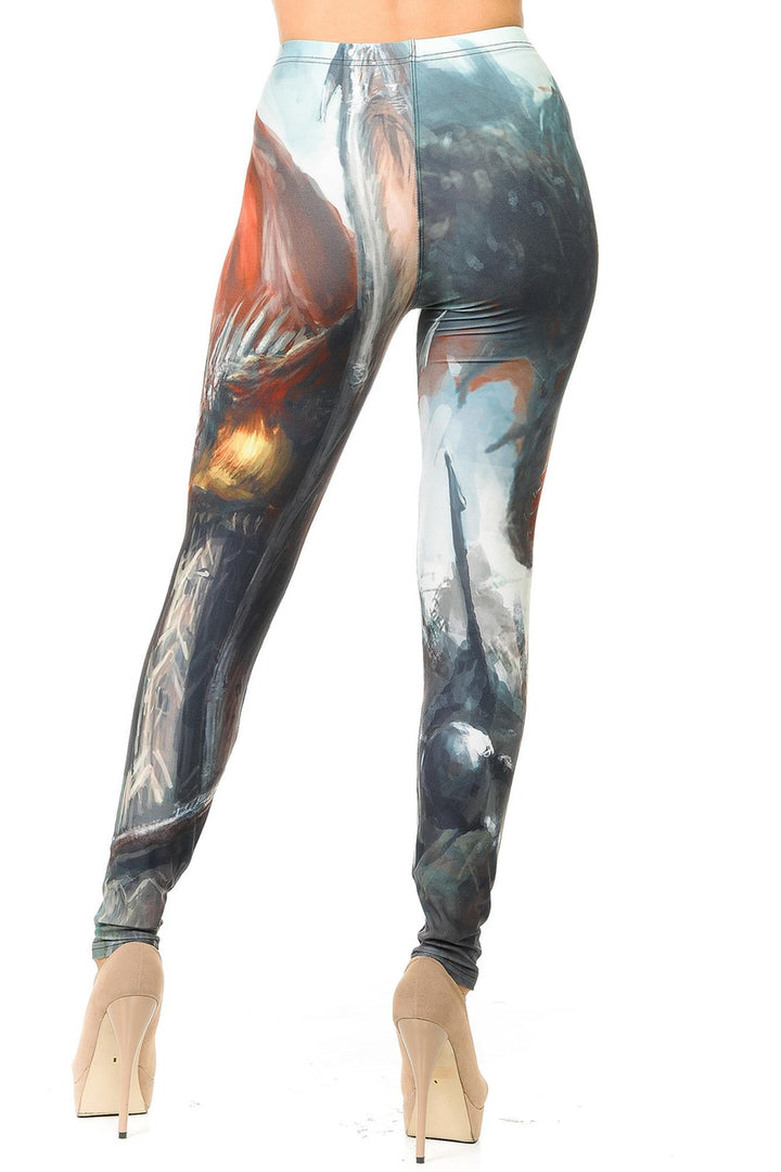 Creamy Soft Feral Dragons Leggings