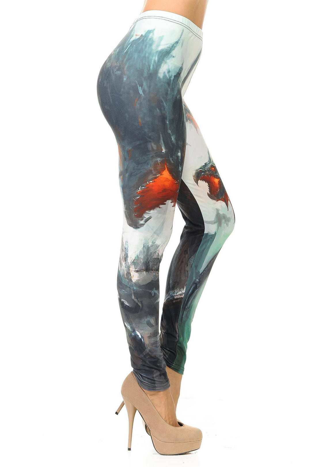 Creamy Soft Feral Dragons Leggings