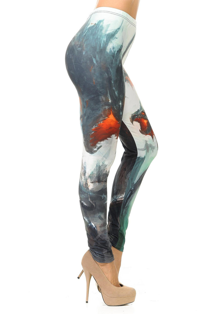Creamy Soft Feral Dragons Leggings