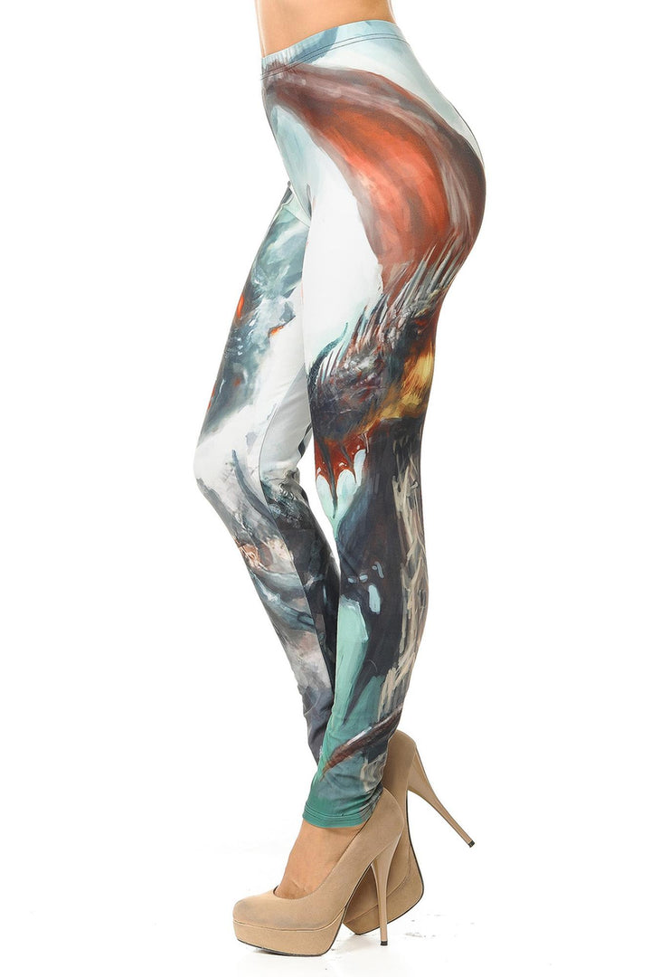 Creamy Soft Feral Dragons Leggings