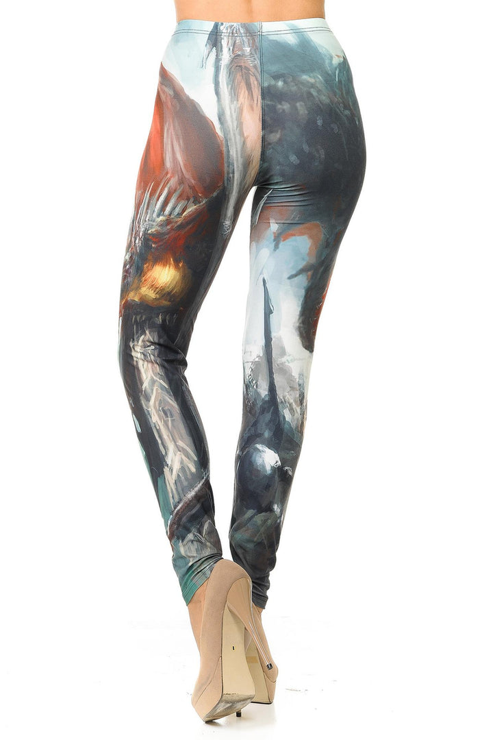 Creamy Soft Feral Dragons Leggings