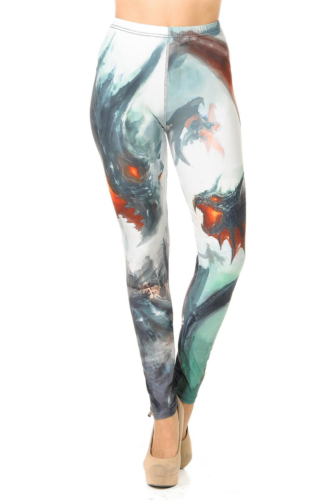 Creamy Soft Feral Dragons Leggings