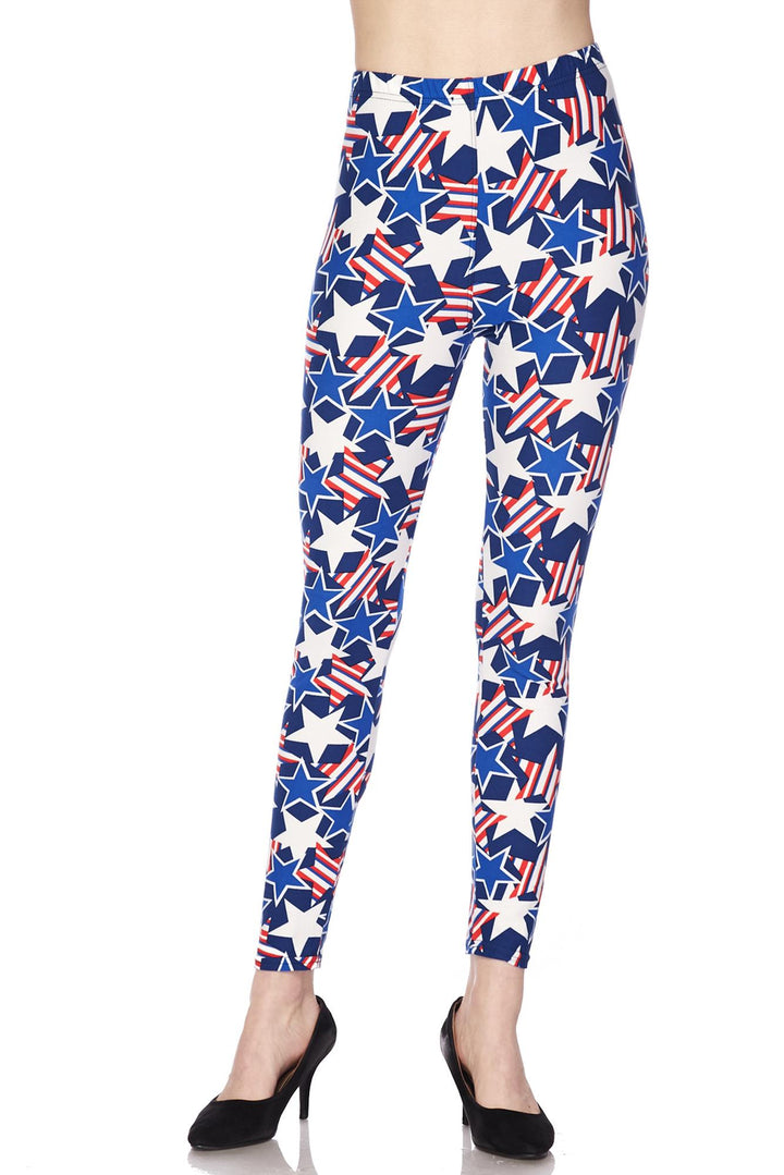 Buttery Smooth American Stars Leggings