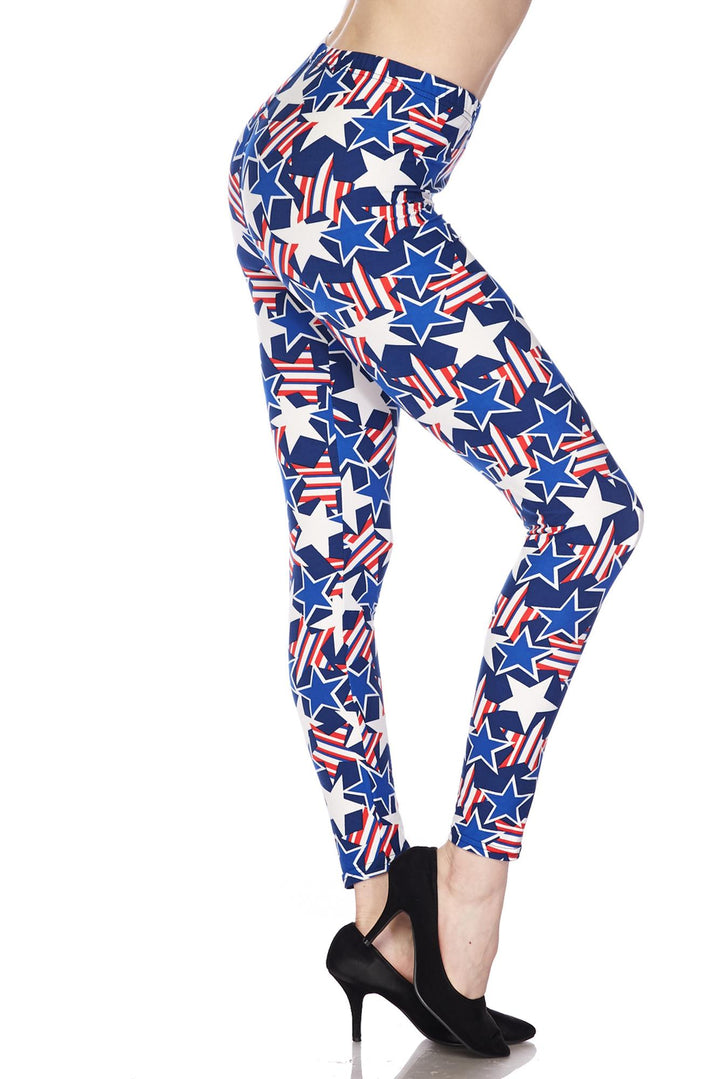 Buttery Smooth American Stars Leggings