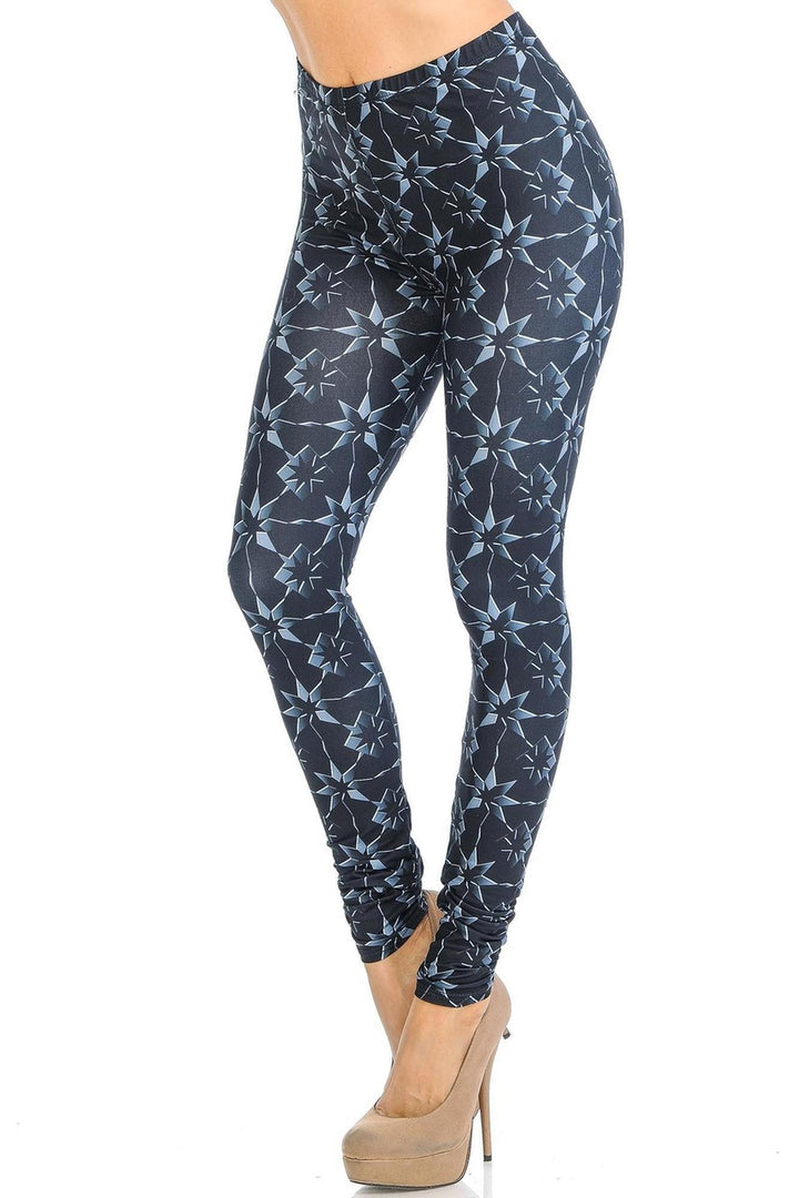 Creamy Soft Metallic Stars Leggings - Signature Collection