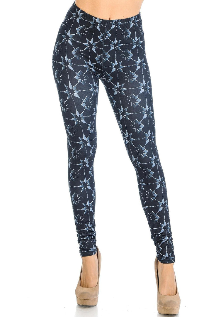 Creamy Soft Metallic Stars Leggings - Signature Collection