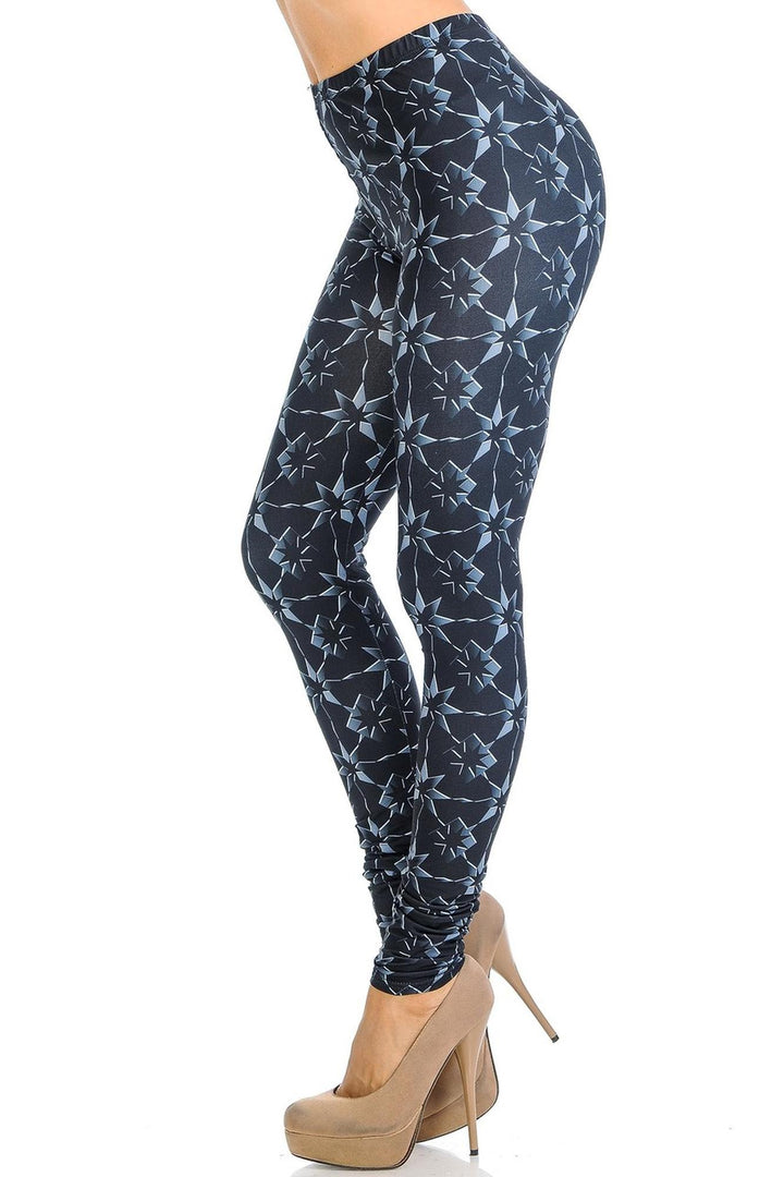 Creamy Soft Metallic Stars Leggings - Signature Collection