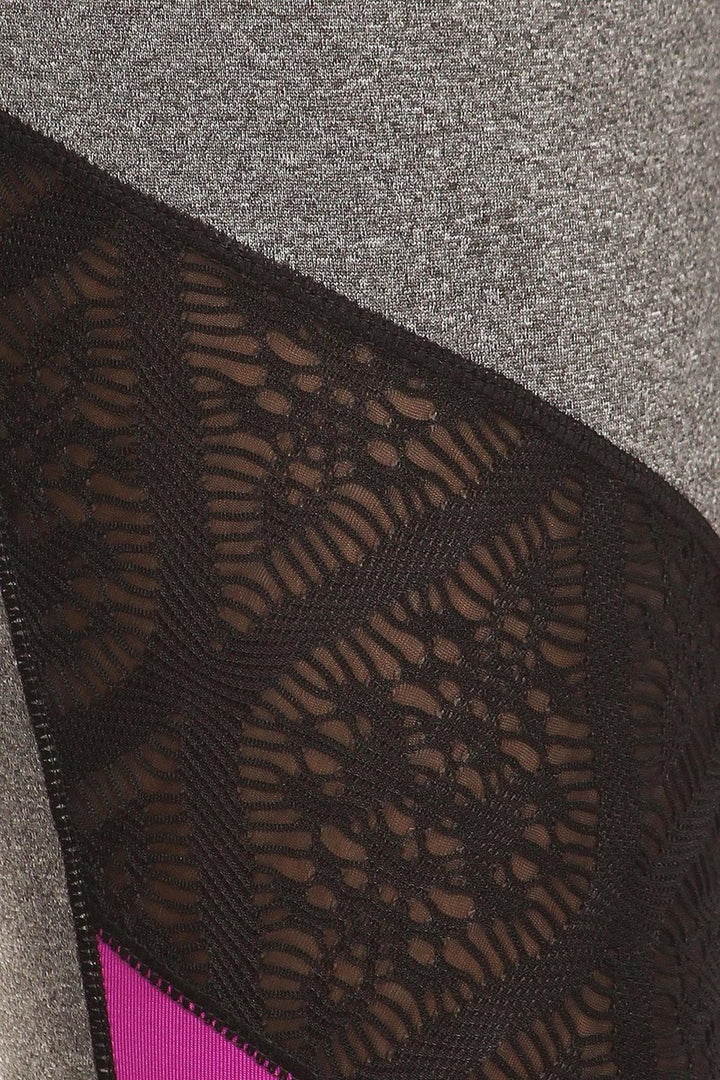 Premium Triangular Mesh Panel Workout Leggings
