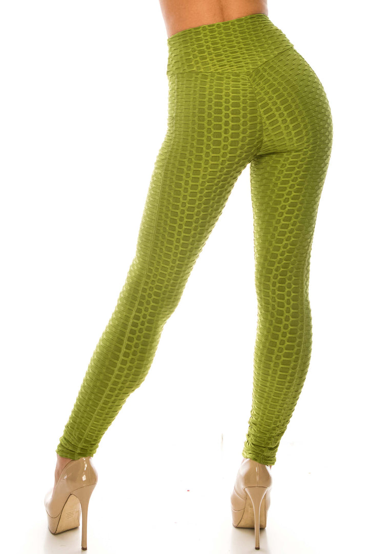 Scrunch Butt Textured High Waisted Leggings
