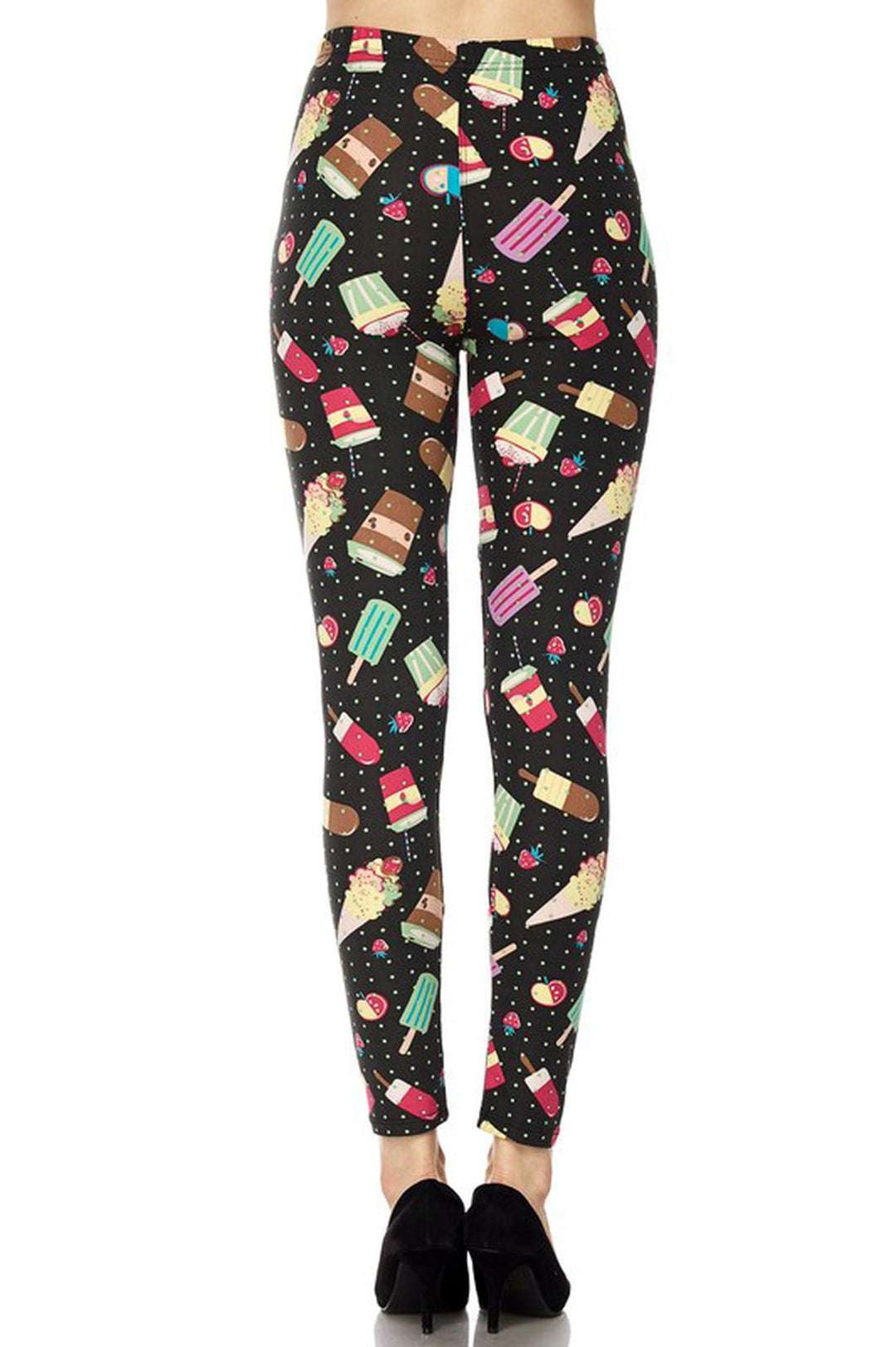 Buttery Smooth Delicious Summer Treats Leggings - Mint Mini Dots
