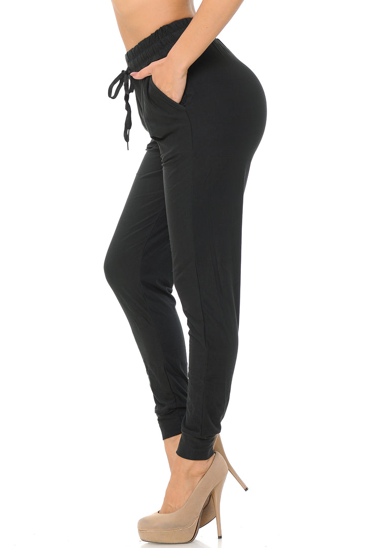 Buttery Soft Solid Basic Women's Joggers - EEVEE