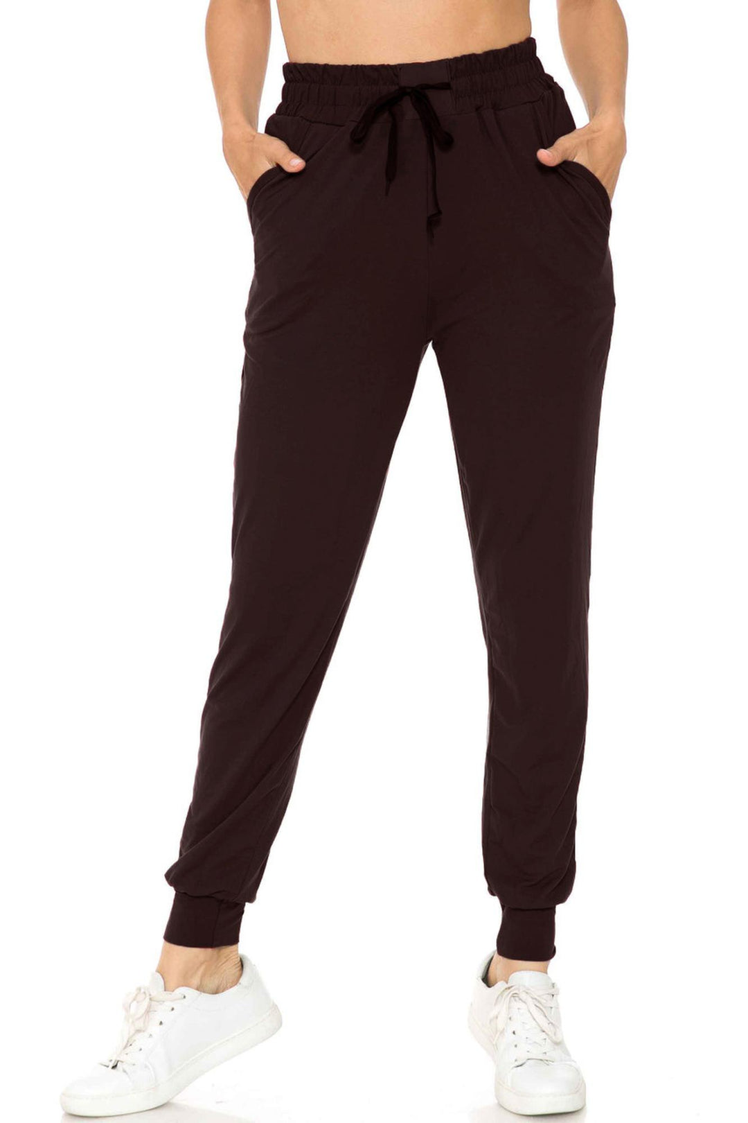 Buttery Smooth Solid Basic Brown Joggers - EEVEE