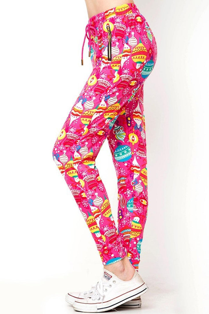 Buttery Soft Pink Christmas Joggers