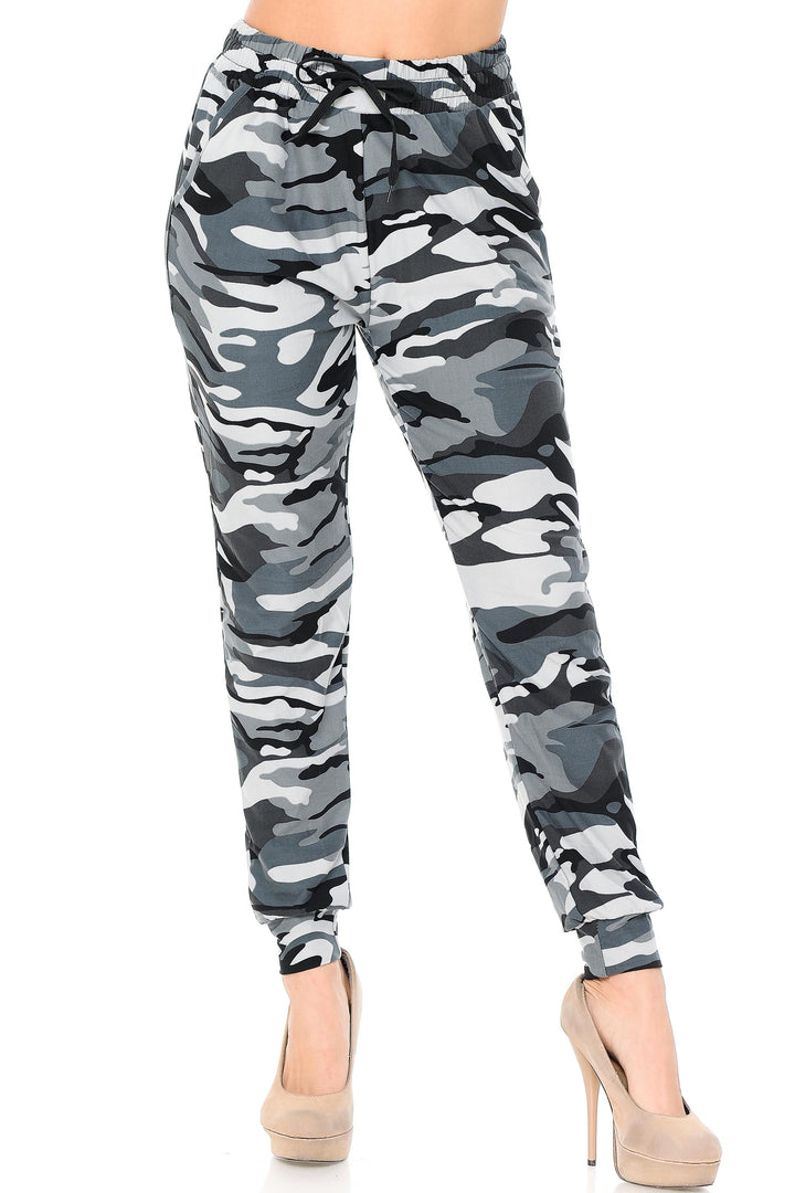 Buttery Soft Charcoal Camouflage Joggers