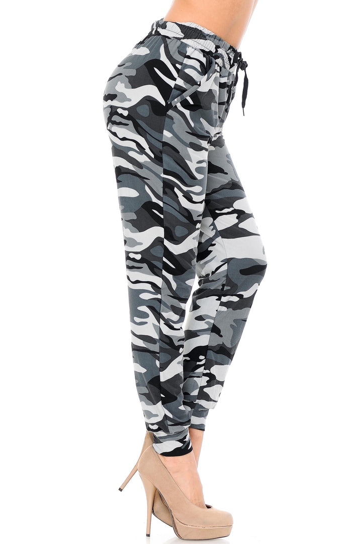 Buttery Soft Charcoal Camouflage Joggers