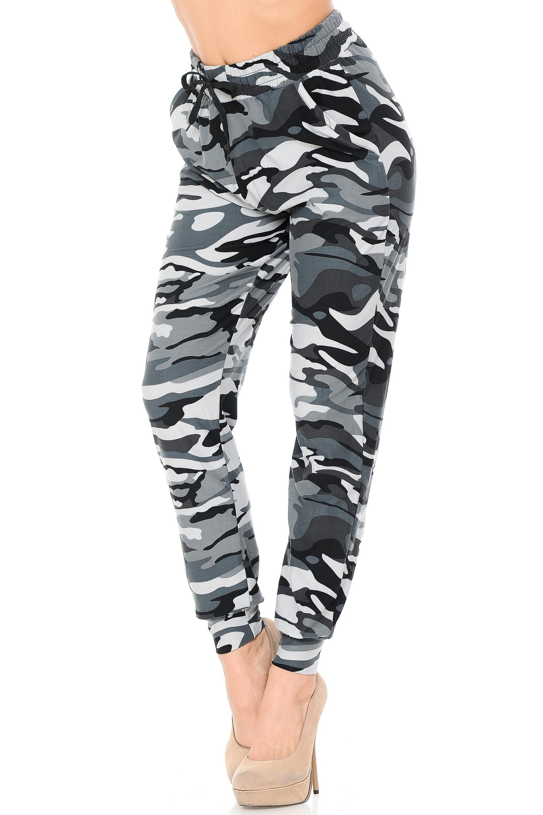 Buttery Soft Charcoal Camouflage Joggers