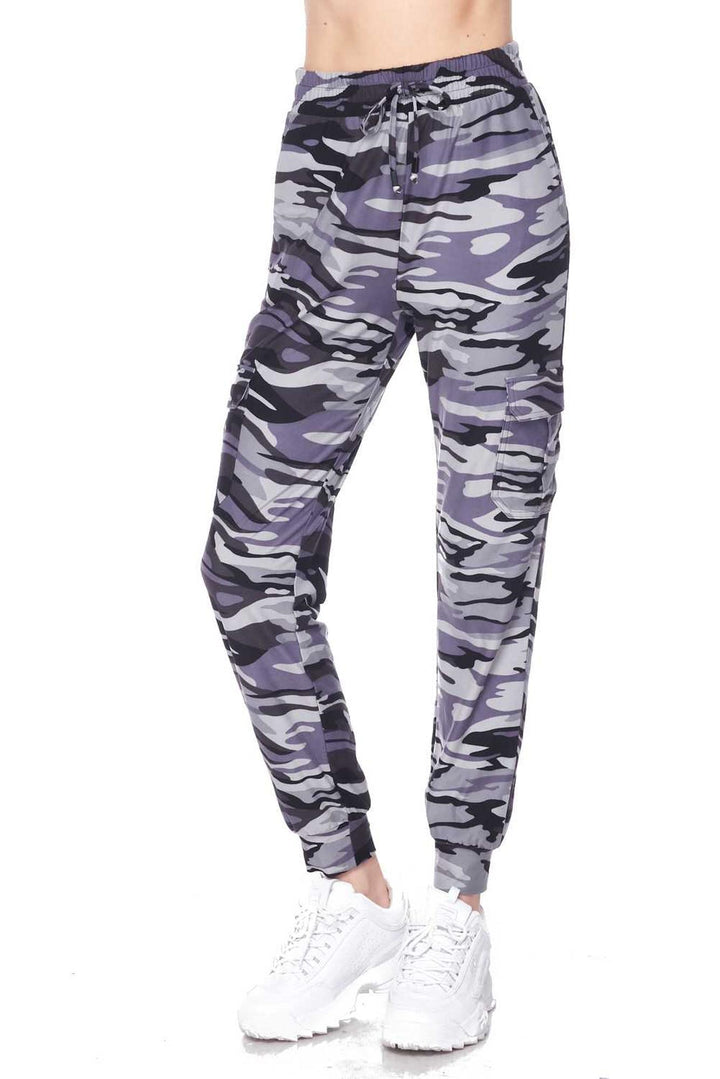 Buttery Soft Charcoal Camouflage Cargo Joggers - New Mix