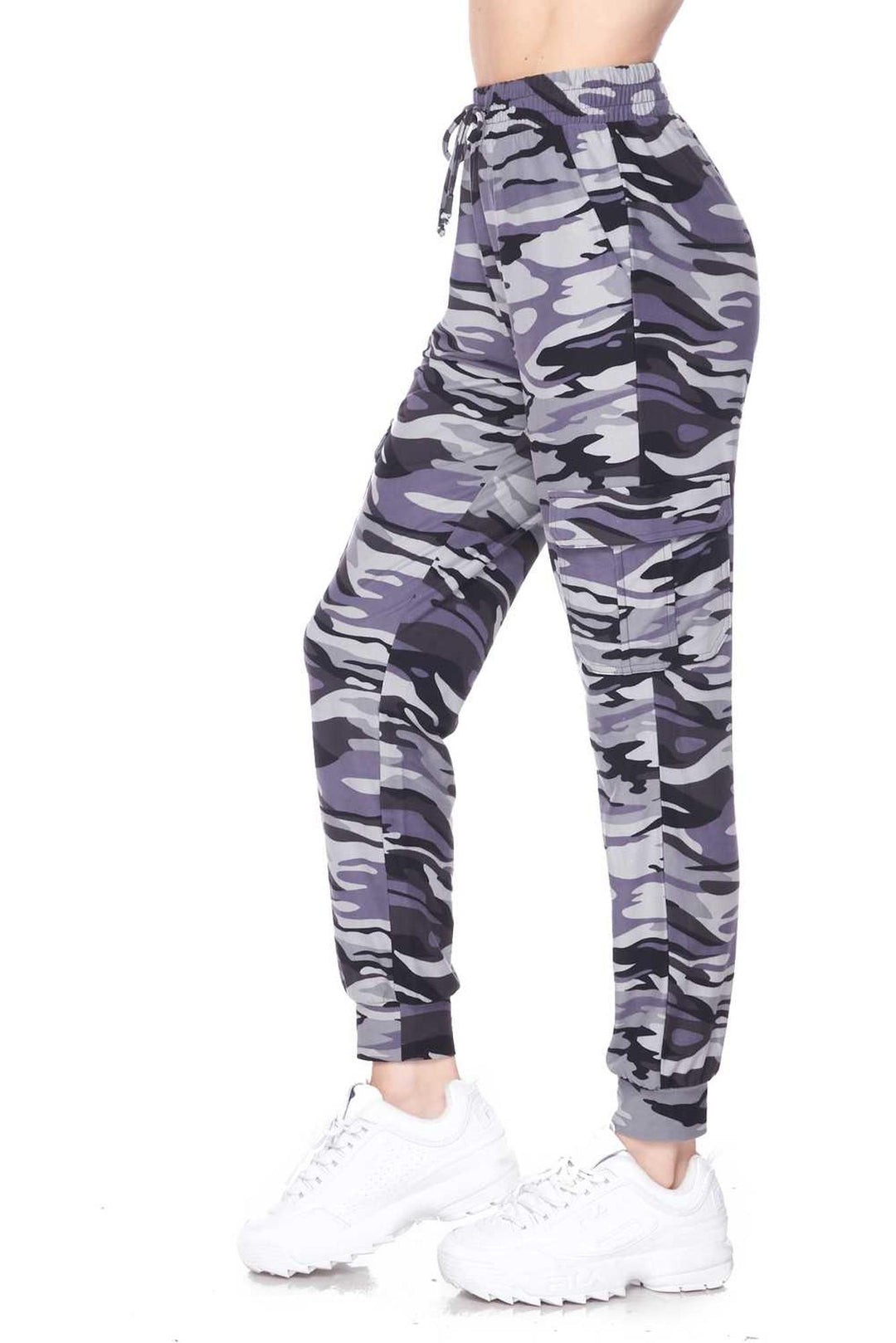 Buttery Soft Charcoal Camouflage Cargo Joggers - New Mix