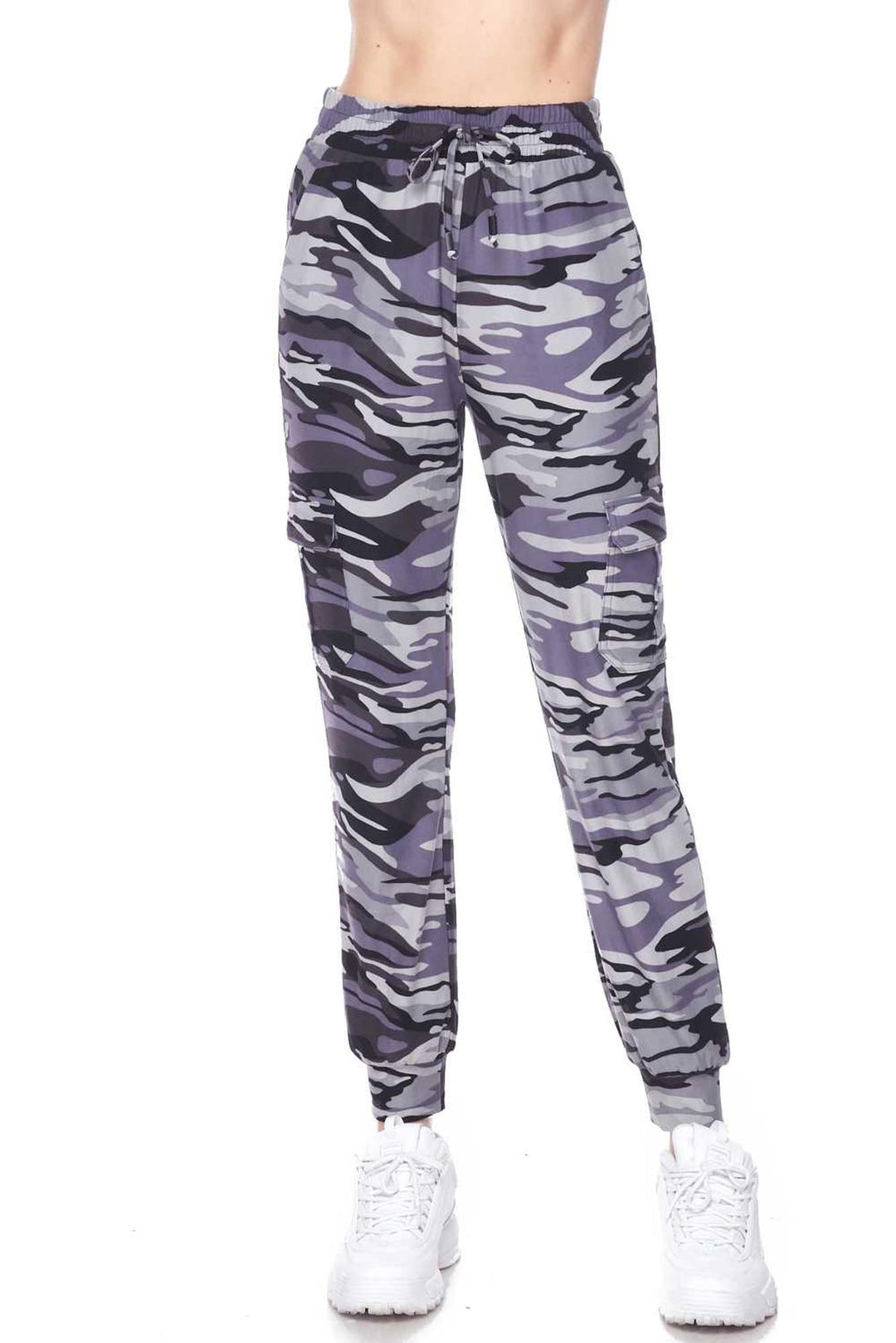 Buttery Soft Charcoal Camouflage Cargo Joggers - New Mix