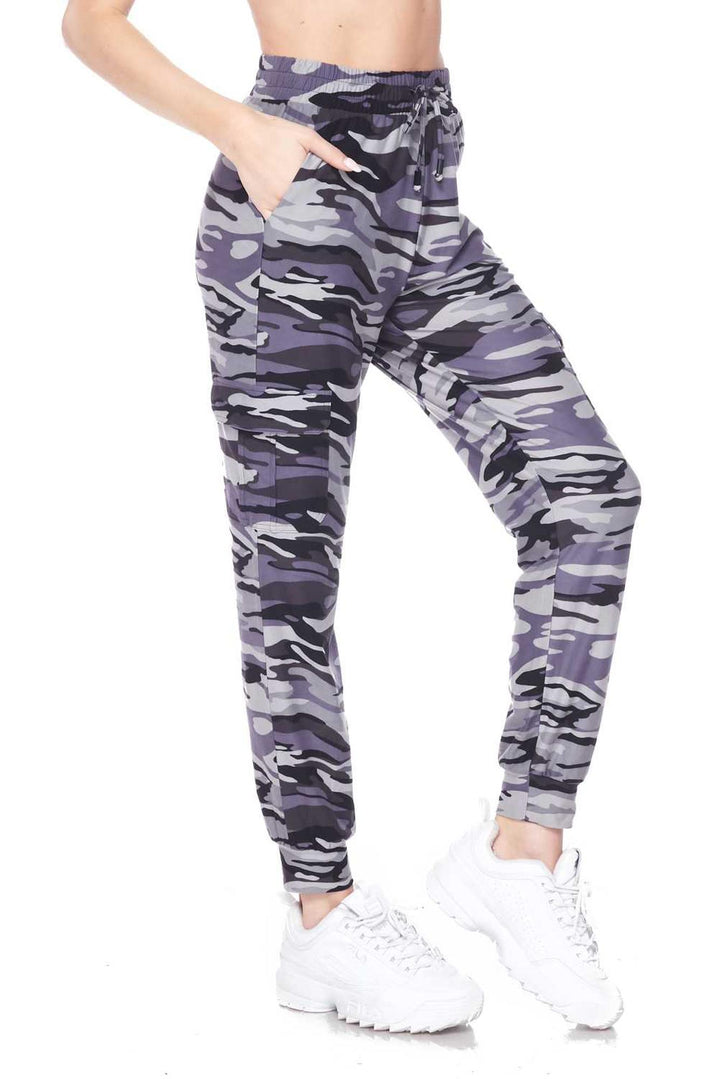 Buttery Soft Charcoal Camouflage Cargo Joggers - New Mix