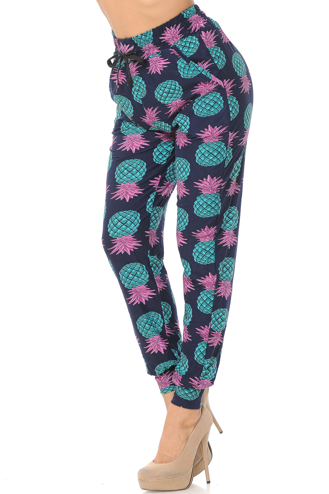 Buttery Soft Teal Pineapple Women's Joggers