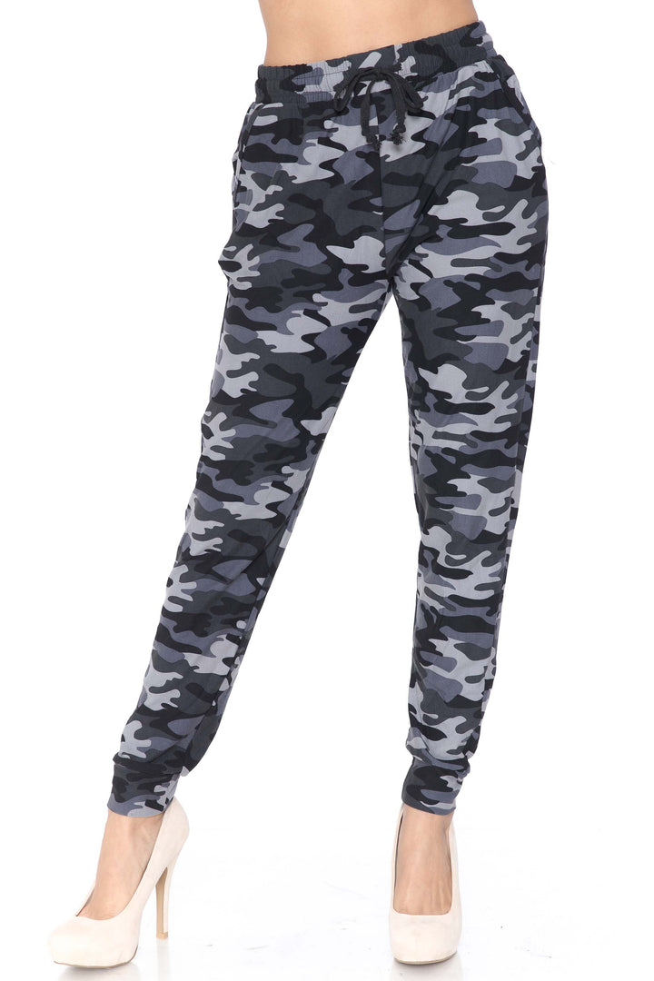 Buttery Soft Charcoal Camouflage Joggers - New Mix