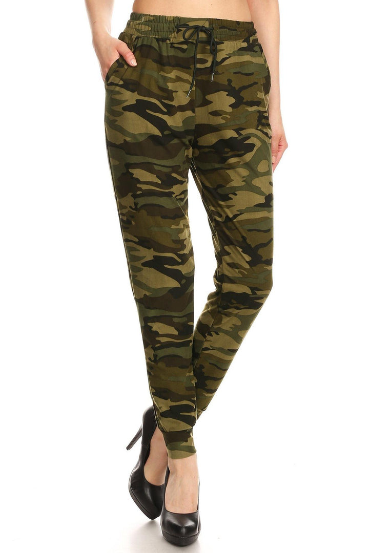 Buttery Soft Olive Camouflage Joggers - EEVEE