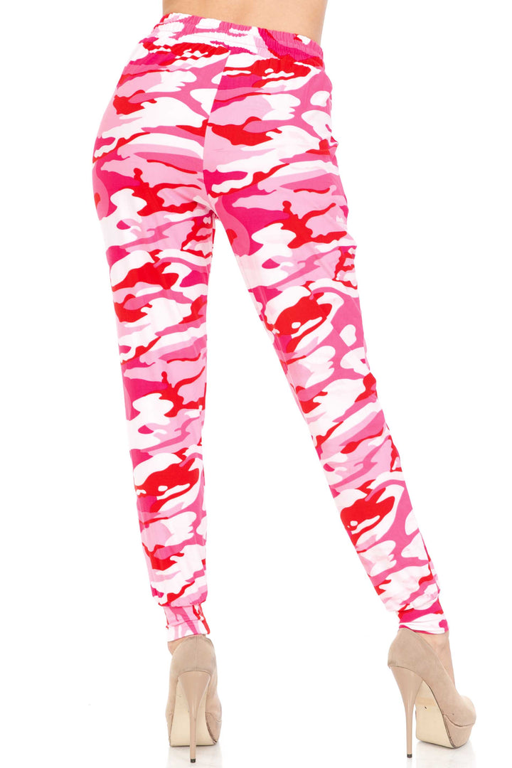 Buttery Soft Pink Camouflage Joggers - EEVEE