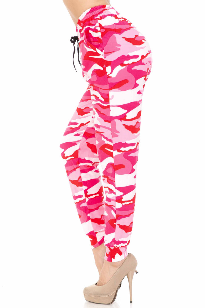 Buttery Soft Pink Camouflage Joggers - EEVEE
