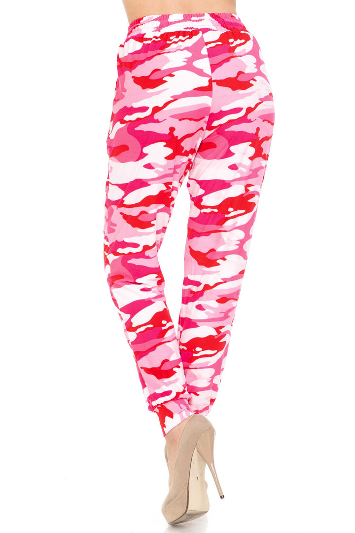 Buttery Soft Pink Camouflage Joggers - EEVEE