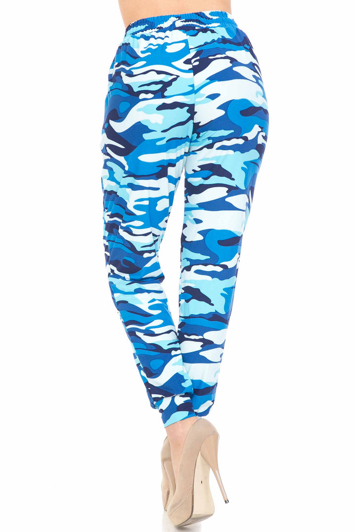 Buttery Soft Blue Camouflage Joggers - EEVEE