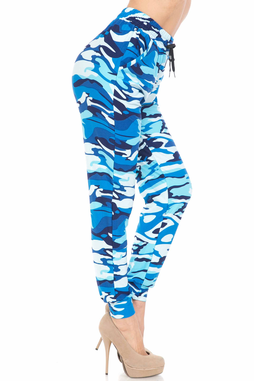 Buttery Soft Blue Camouflage Joggers - EEVEE