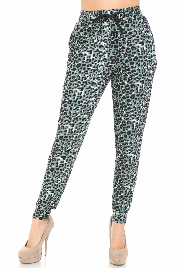 Buttery Soft Snow Leopard Joggers