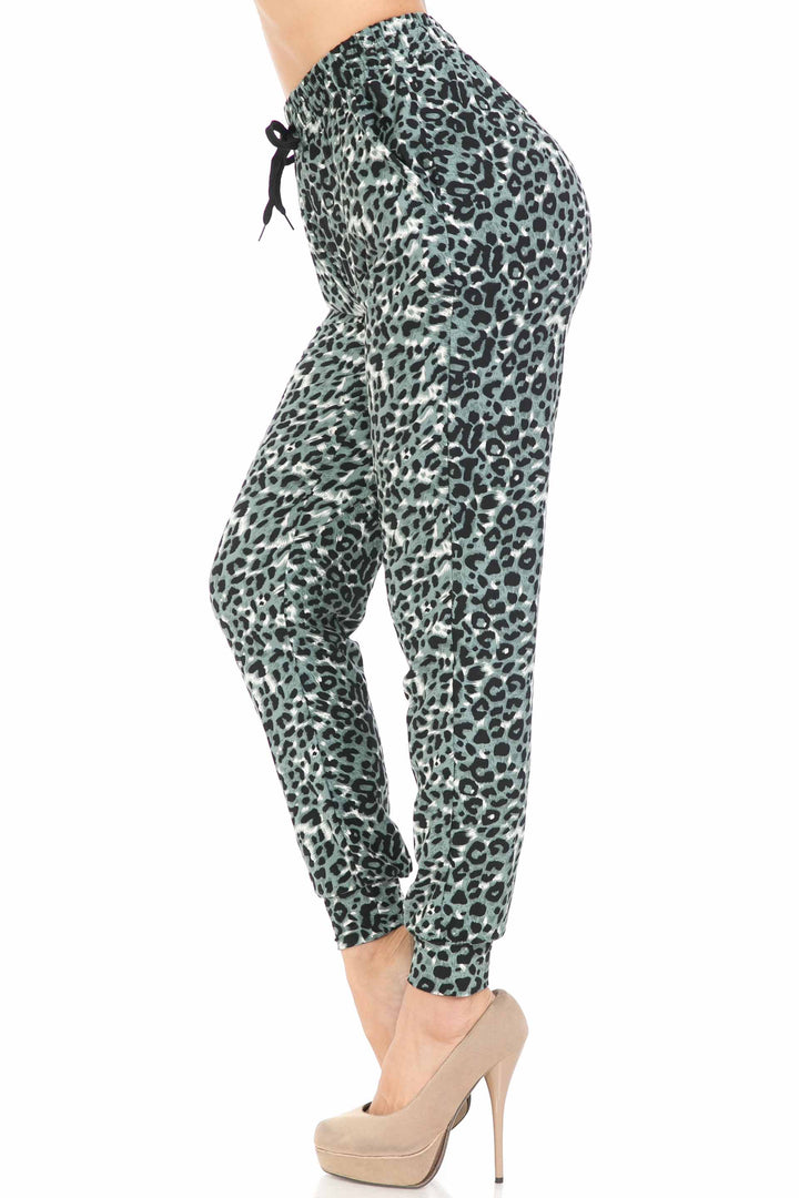 Buttery Soft Snow Leopard Joggers