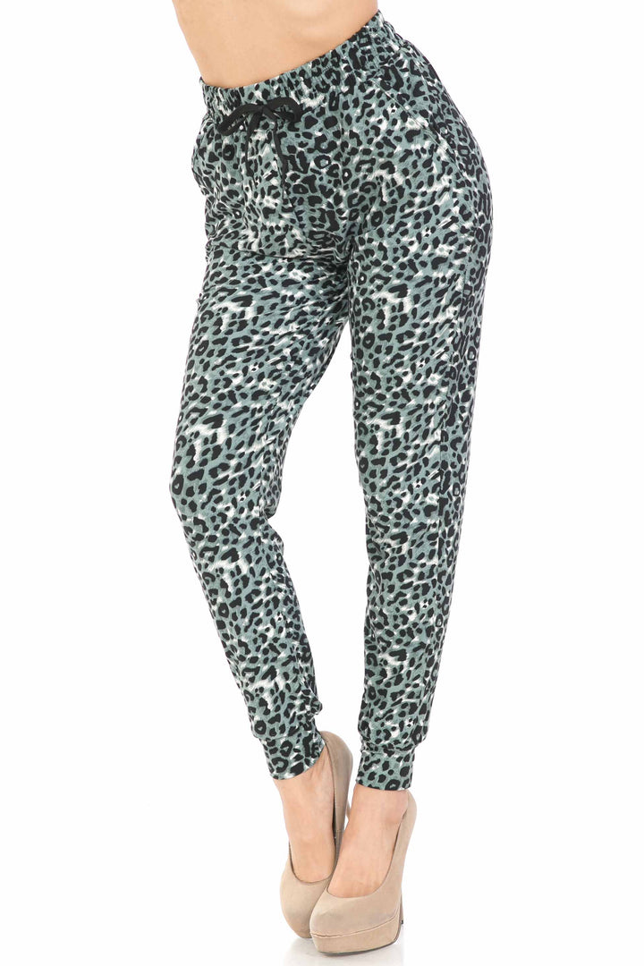 Buttery Soft Snow Leopard Joggers