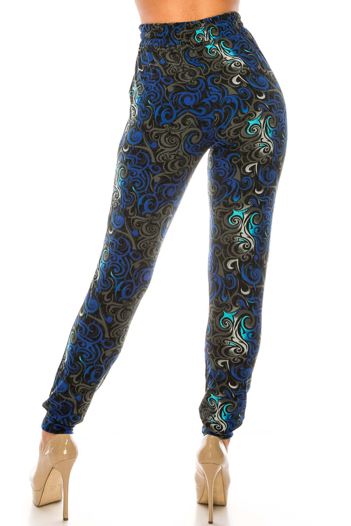 Buttery Soft Blue Twisted Swirl Joggers
