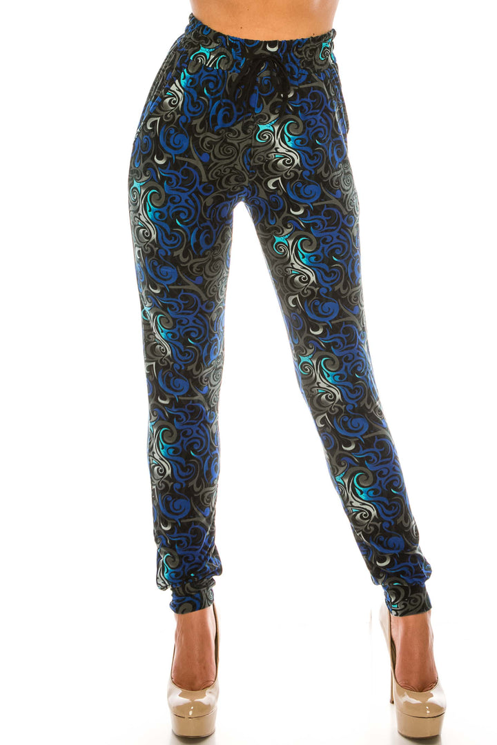 Buttery Soft Blue Twisted Swirl Joggers