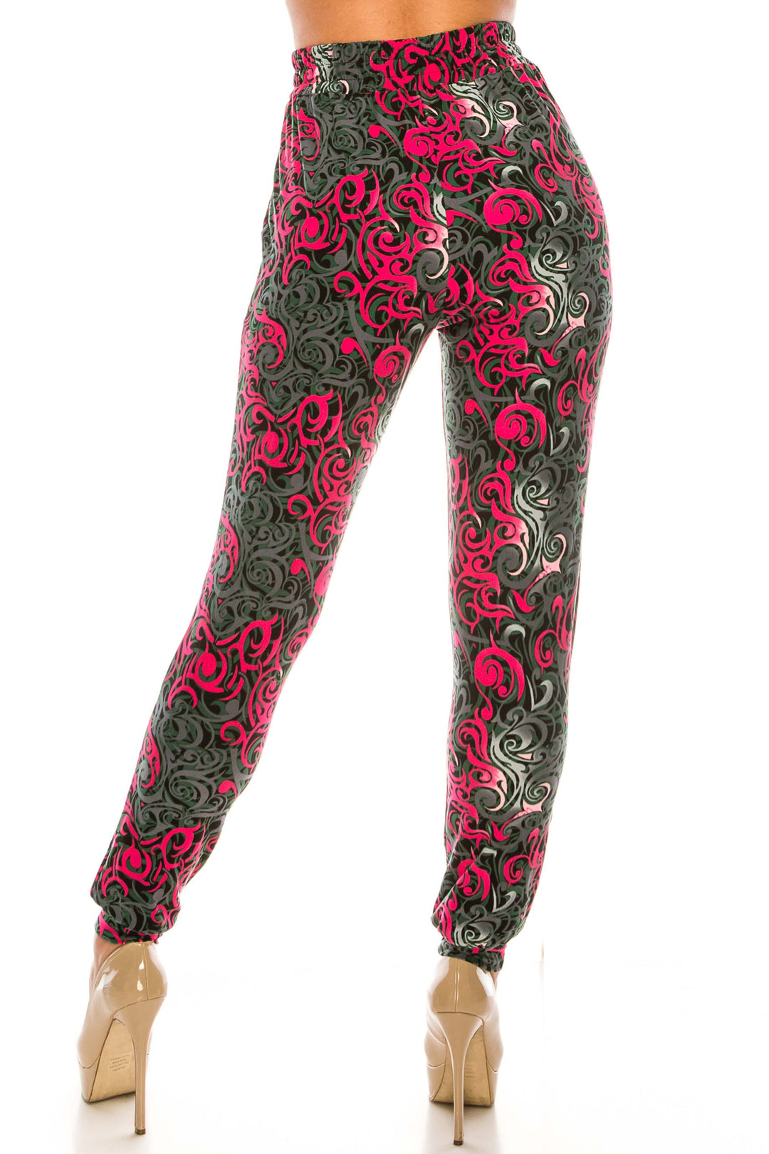 Buttery Soft Fuchsia Twisted Swirl Joggers